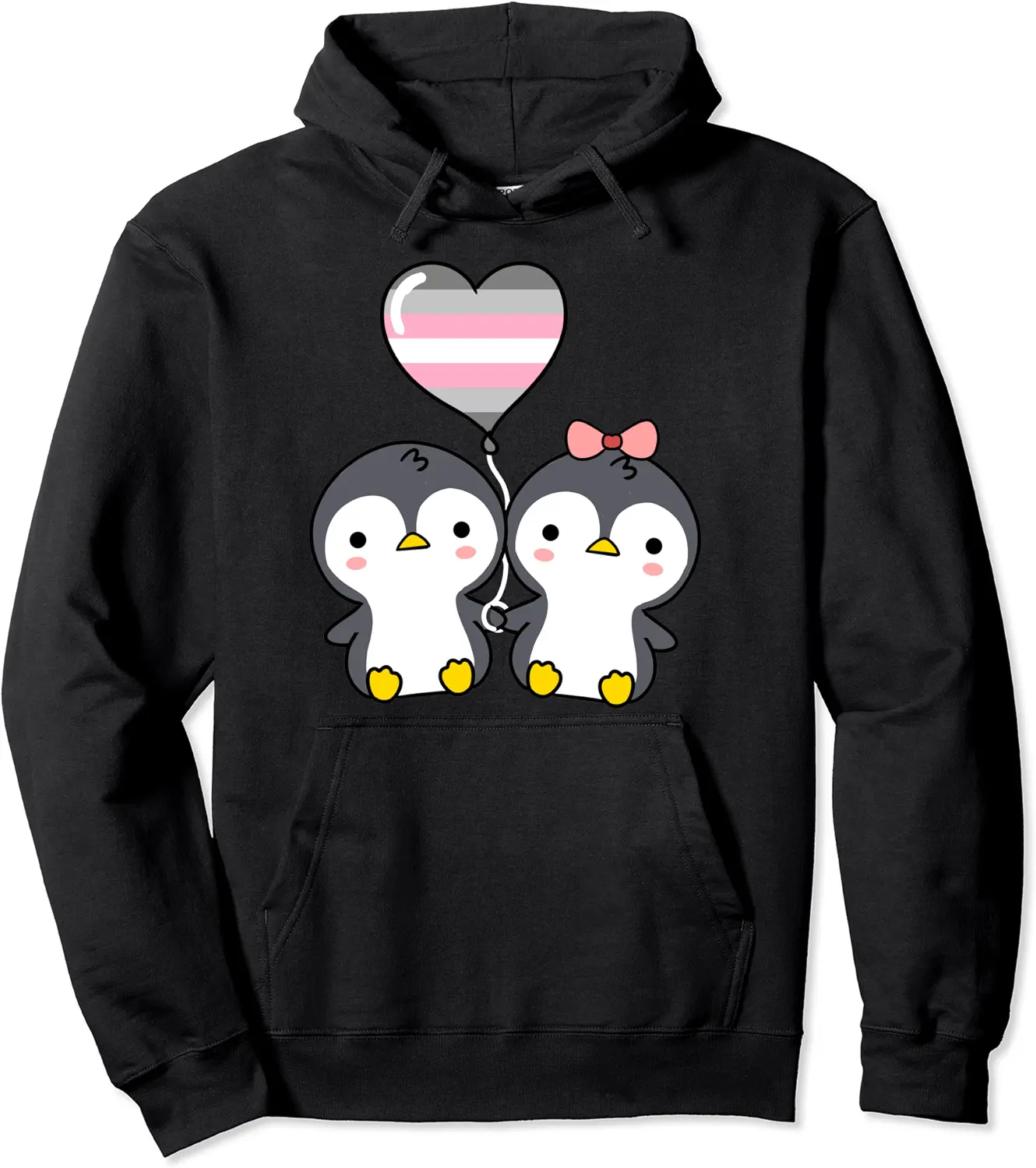 Penguin Couple Demigirl Pride Pullover Hoodie - Griseldatu Shop 31B09C51R8CK