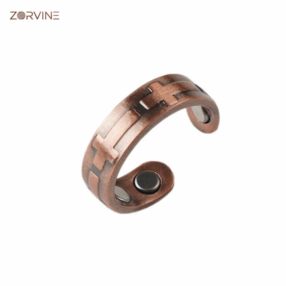 99.99% Pure Copper Magnetic Therapy Ring - Handmade, Non-Tarnish, Vintage Costume Jewelry Accessory for Business Casual Outfits, Gift for Women with Men's Alternate Options (Rings, Bracelets, Bangles)