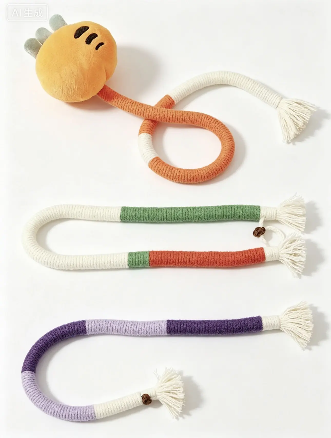 Cat Chew Rope Toys 3 Pcs with Silvervine – 27.6 Inch Natural Cotton Rope for Teeth Cleaning & Dental Health – Interactive Indoor Kitty Toys for Chewing, Playing, Calming – Safe Kitten Toys for Small to Medium Cats