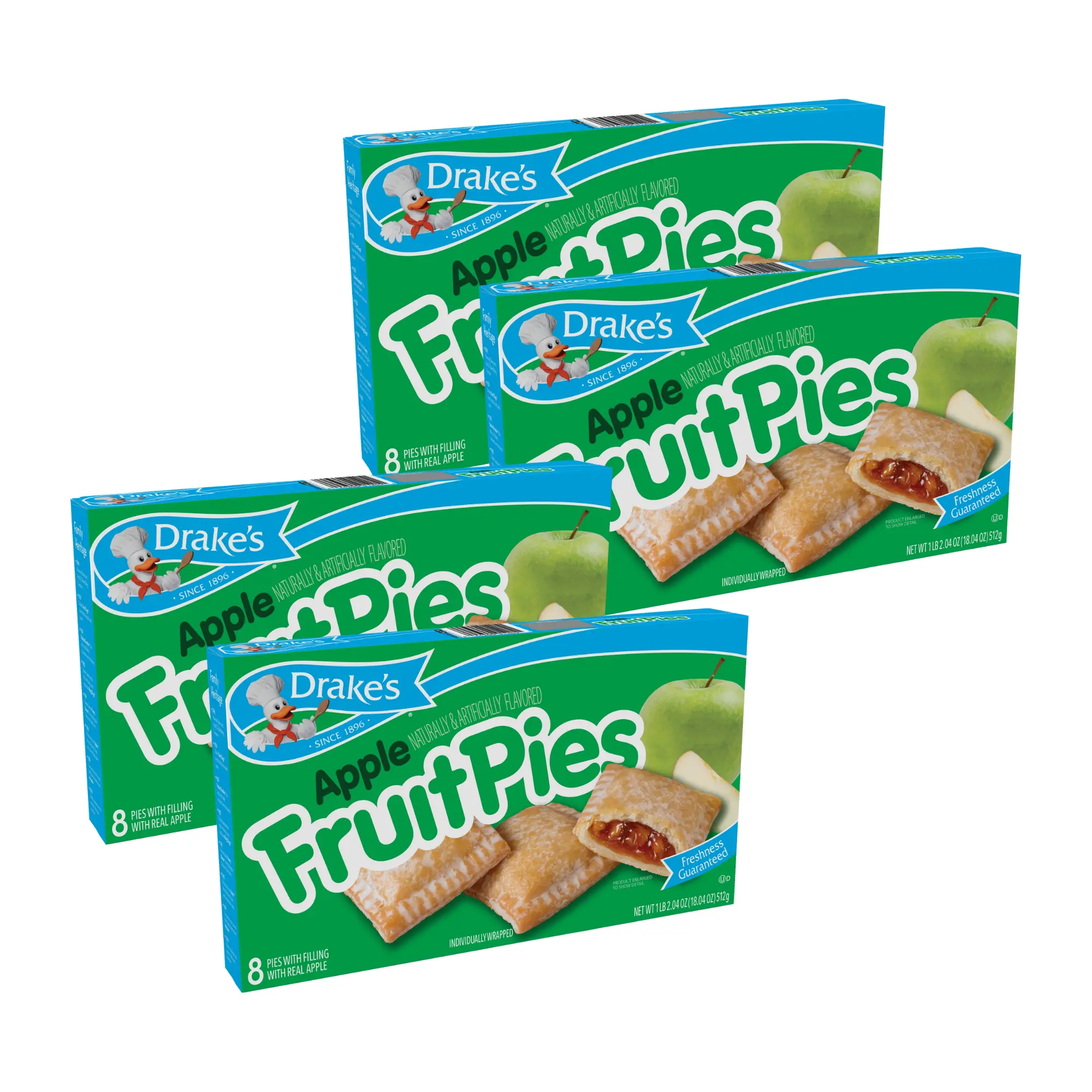 Drake's Apple Fruit Pies, 4 Box Bundle