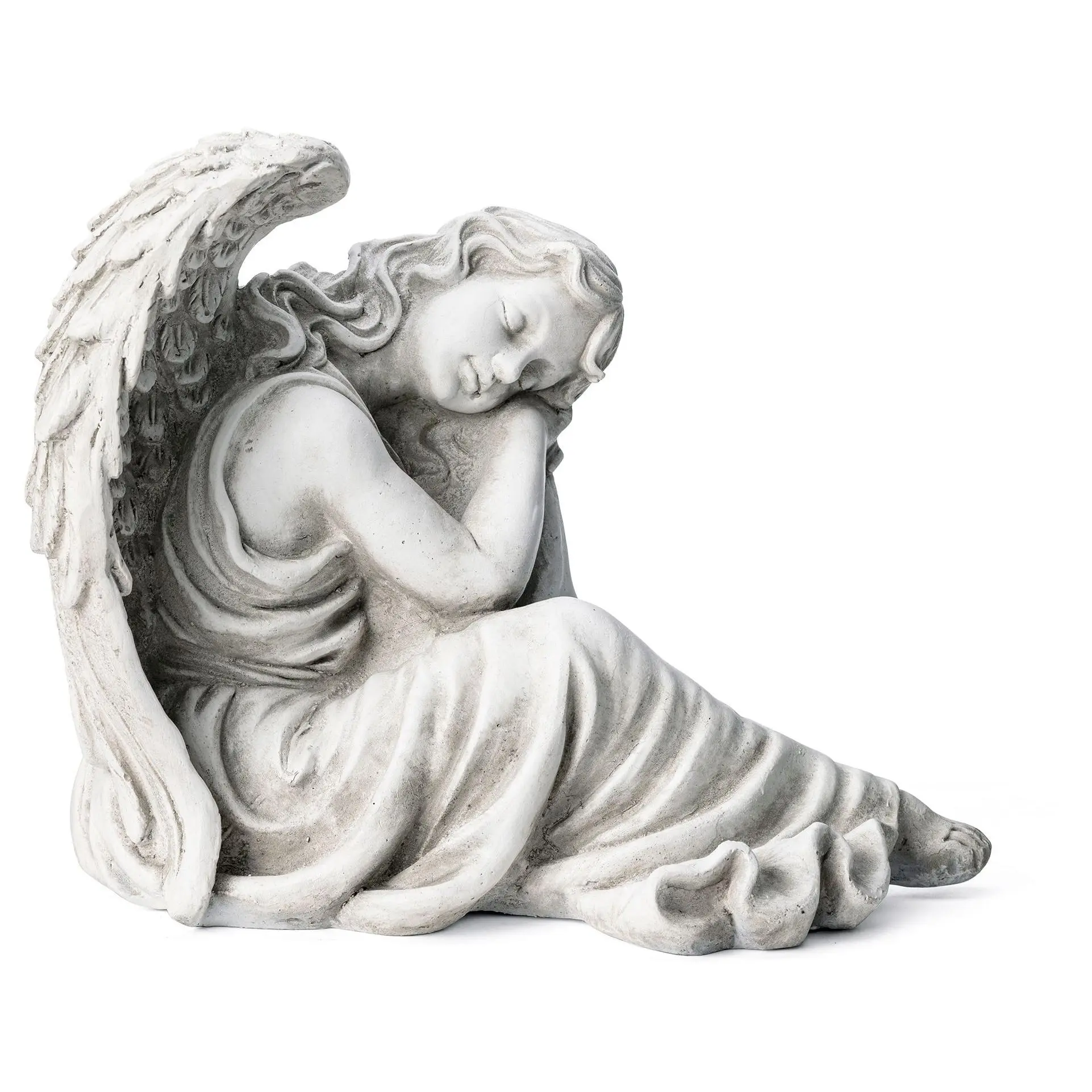 Glitzhome 15'' Sleeping Angel Lawn Garden Statue