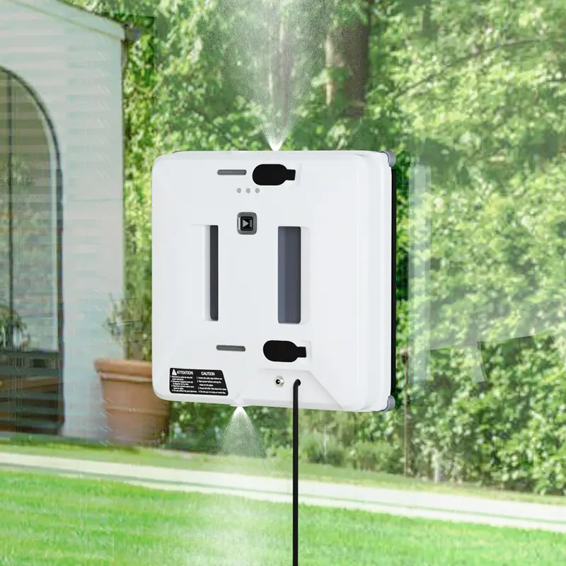 Hands-Free Electric Window Cleaner Machine with Max 5600Pa Auto Suction, Multi-Model, AI Edge Detection, Glass-Climbing, Remote Control, Ultra-Fine Pads for Home & Office