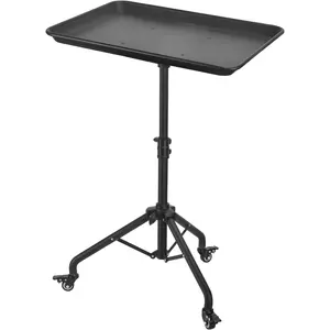 Salon Tray Cart Salon Rolling Tray, Tattoo Tray, Service Storage Tray Trolley, with Wheels Adjustable Height, for Beauty Clinic Spa