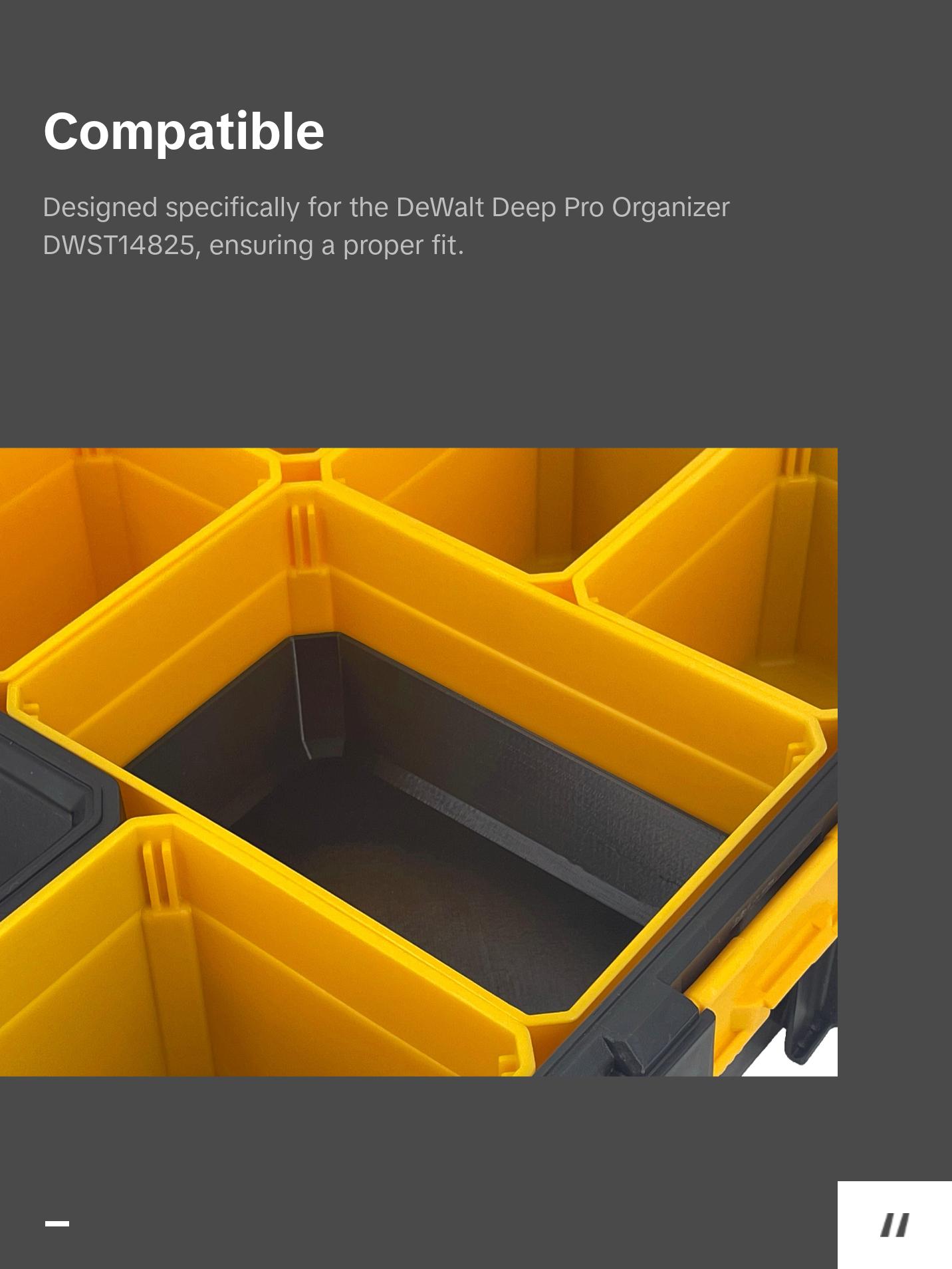 Dewalt Deep Pro Organizer Compatible Large Nesting Bin Set - Black Dewalt Deep Pro Organizer Compatible Large Nesting Bin Set - Black