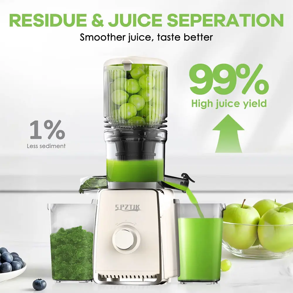SPZTJK Cold Press Juicer with 5.3
