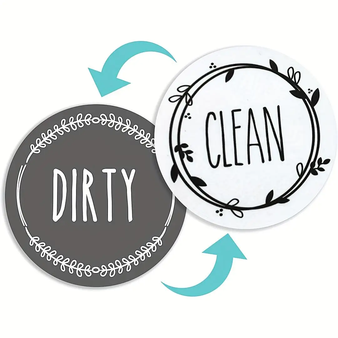 Dishwasher Magnet CleanDirty Sign Universal Doublesided CleanDirty Magnetic Sign for Household Dishwasher  Washing Machine