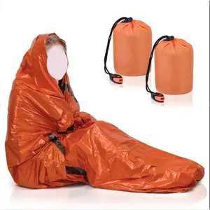 Waterproof Emergency Sleeping Bag – Thermal Insulated Survival Gear for Outdoor Camping & Hiking (2-Pack, Portable) Fireproof Blanket, Emergency Survival Supplies, Outdoor Survival Kit