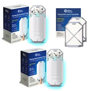 Zitto Home Indoor Fly Trap Starter Kit Bundle – 2 Plug-In Trap & 1 Long-Lasting Refill Pack for Effective Insect Protection