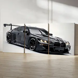 3 Count Wooden Frame Canvas, Black Sports Car Poster, Fantasy Decorations, Modern Art, Valentine'S Day, Christmas And New Year Gift, Home, Room Mural, Office, For Living Room, Bedroom Wall Decor, HD, 8K, Odorless