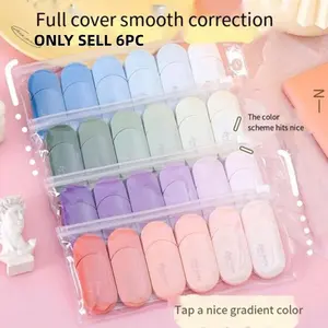 Gradient Color Correction Tape Set, Clean Corrections, Instant Tape for Writing Errors, Easy to Use Smear Applicator, Office School Supplies, Multifunctional Stationery