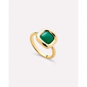 Statement Ring - Clara Ring Green Onyx