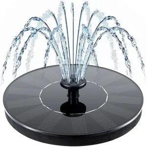 Solar Bird Bath Fountain with 6 Nozzles, Solar Powered Floating Water Fountain Pump for Bird Bath, Pond, Pool, Garden, Fish Tank and Outdoor