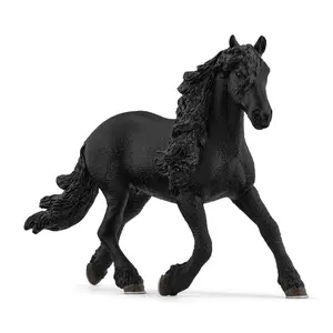 Schleich Frisian Stallion - Hand-Painted Collectable Toy, Realistic Toy Horse Figurine for Girls and Boys,Durable Educational Figure for Fun Imaginative Play, Kids Toys Ages 5+