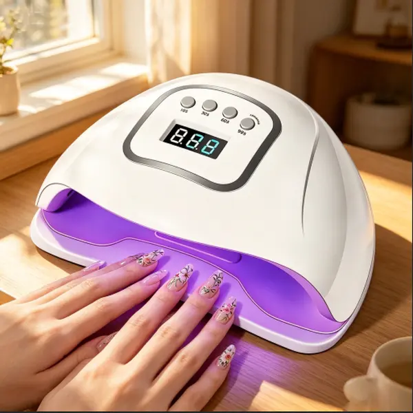 DAUHOR UV Nail Lamp for Gel Polish256W, Professional Fast Curing Nail Dryer Lamp with 4 Timers Smart Sensor 30 LED Beads,Nail Art Tools and accessories for Salons DIY Manicure
