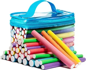 42 Pcs Travel Size 7" Flexible Curling Rods Hair Curler Roller Set, Flexible Bendy Foam Hair Curling Rollers Rods, Heat-Free
