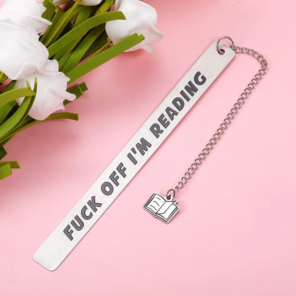 Stainless Steel Bookmark, 1 Count Exquisite Meaningful Reading Auxiliary Tool, Funny Bookmark for Book Lovers, Friends, Classmates