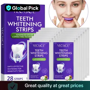 Teeth Brightening Strips, 14pcs/set Natural Coconut Oil & Mint Tooth Strips, Teeth Stain Cleaner Teeth Color Correction Strips, Teeth Brightening Booster Teeth Brightener Strips, Oral Care Product for Women & Men, Cleaning Products, Hygiene Products