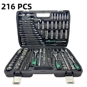 216-Piece Multi-Function Ratchet Wrench Set + 46-Piece Tool Box, High-End Socket Wrench Kit for Home Garage Car Repair Shop Use,Dad Gifts