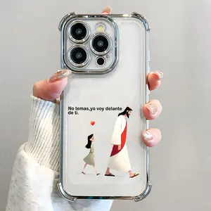 Bible Verse God Jesus Pattern Phone Case, Electroplated Cover with Airbag Shockproof Soft TPU Cover for iPhone 11 12 13 14 15 16 17 Pro Max Plus Air X