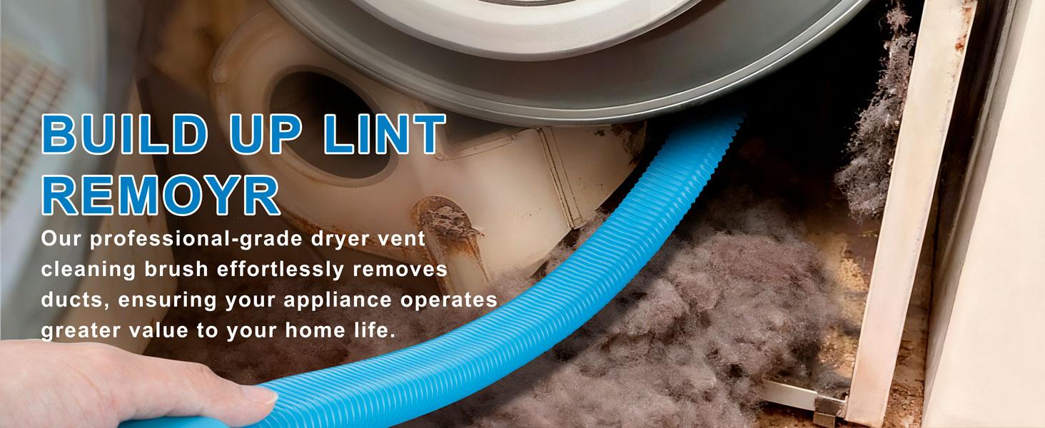 4 Pieces Dryer Vent Cleaner Kit‌ with‌Lint Brush‌ –‌Dryer Vent Brush‌,‌‌ for‌Lint Trap‌,‌Appliance Brush‌ &‌Dryer‌ Black