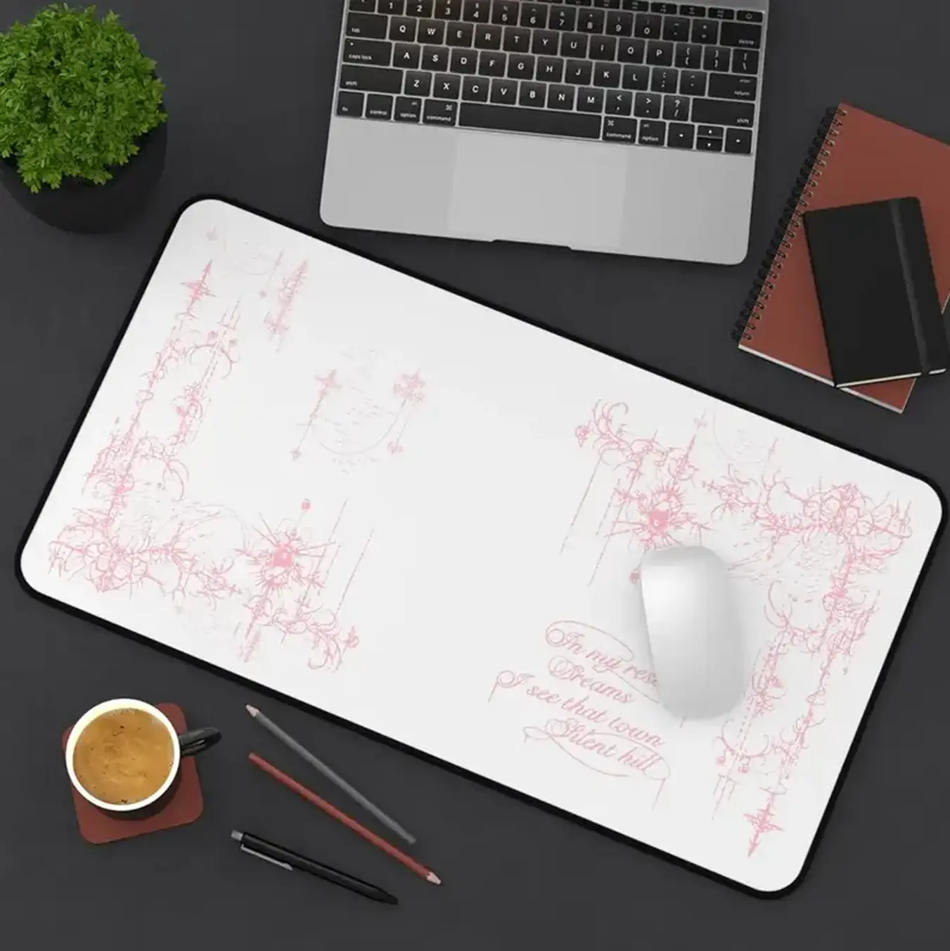 Pink Silent Hill floral script Desk Mat | girly elegant mousepad deskpad, Anime Mouse Pad, Desk Mat, pc accessories. – FASTSHIPPING
