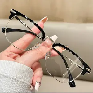 Vintage Anti Blue Light Blocking Glasses for Fashionable Protection Lightweight Anti-Blue Light Rimless Reading Glasses