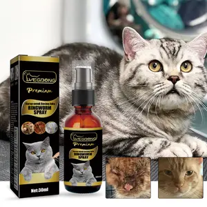 Cat Ringworm Spray Pet Cat Mite and Ringworm Care Skin Topical Anti-Itch Spray