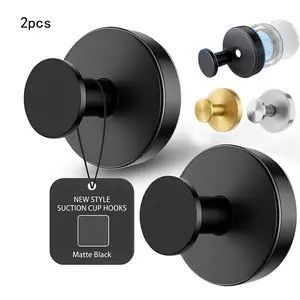 Powerful Suction Cup Stainless Steel 304 Hooks for Bathrooms And Kitchens, Featuring Vacuum Technology , Suitable for Smooth Surfaces Like Glass, Mirrors, And Tiles, Ideal for Storing Bath Balls, Bathrobes, And Coats, Strong Suction Cup