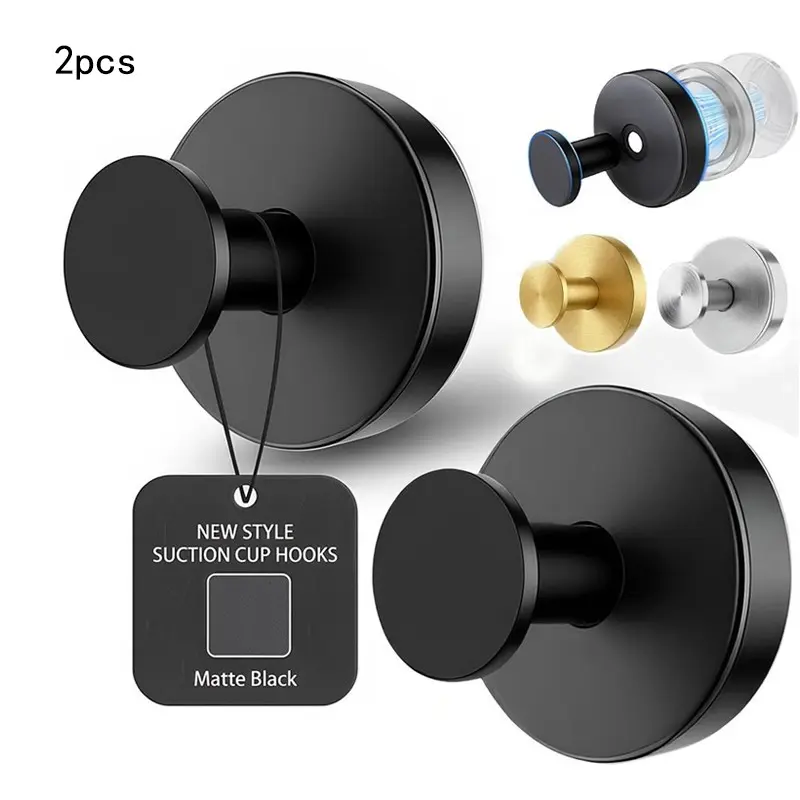 Shower Hooks Suction Cup, Suction Cup Stainless Steel 304 Hooks for Bathrooms And Kitchens, Storage Hooks, Suction Cups With Hooks, Suitable for Smooth Surfaces Like Glass, Mirrors, And Tiles, Ideal for Storing Bath Balls, Bathrobes, And Coats