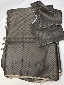 Bhagalpuri Silk Grey Saree