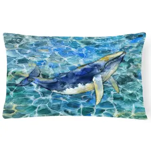 Humpback Whale Canvas Fabric Decorative Pillow BB5336PW1216