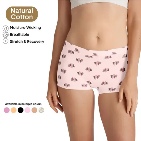 Tommy John Women’s Cotton Boyshort | Breathable Moisture-Wicking Underwear | Full Coverage, No Ride-Up, Stretch Fit, Tagless Comfort Panties Womenswear