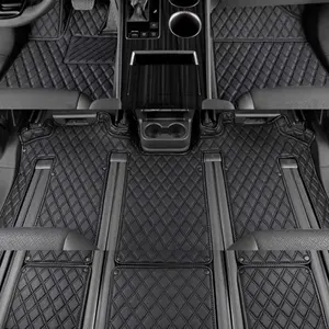 5PCS Full Set Floor Mats & Cargo Liner Custom Fit for Toyota Sienna 7 Seat 2011-2019 & 2020-2026, Premium PU Leather Waterproof Anti-Slip All Weather Liners, Precise Molded Full Coverage Car Floor & Trunk Protector Minivan Interior Accessories