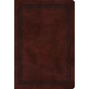 ESV Large Print Compact Bible, Red Letter (Trutone, Mahogany, Border Design)