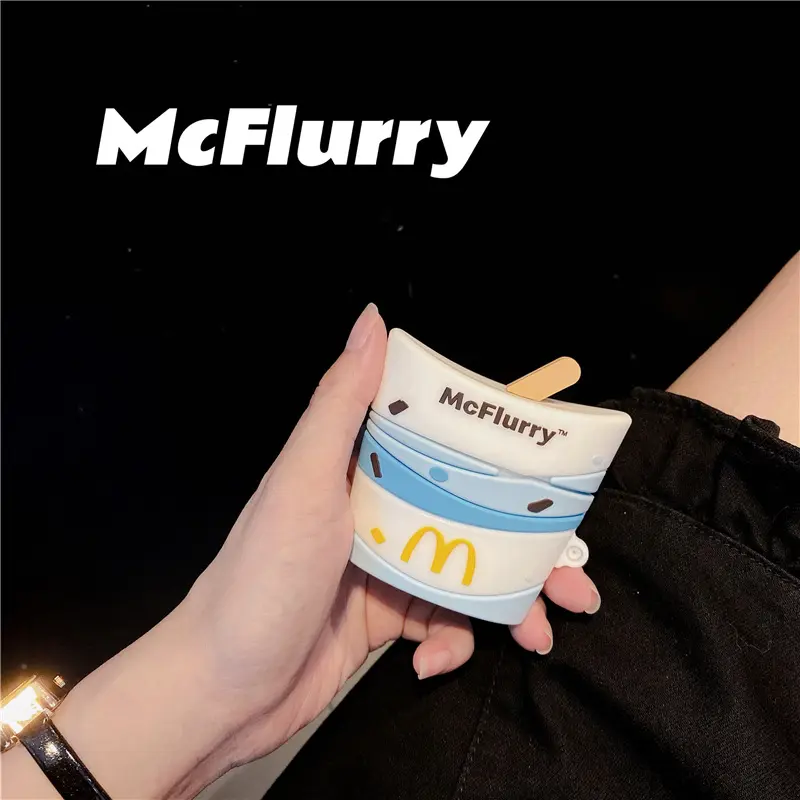 1 piece of McWhirlwind shaped headphone protective case, anti drop and durable silicone headphone case, Apple wireless Bluetooth headphone case, suitable for AirPods 1/2/3/4/pro/pro 2/pro 3