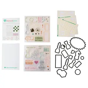 Crafts & Sewing Diamond Press You're a Winner Stamp, Die and Stencil Kit
