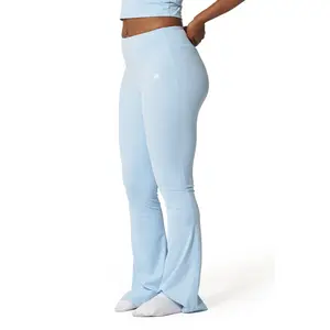 You Matter Everyday Flare Yoga Pants - Baby Blue, Activewear Bottoms, Athleisure Pants, Casual Sports Pants