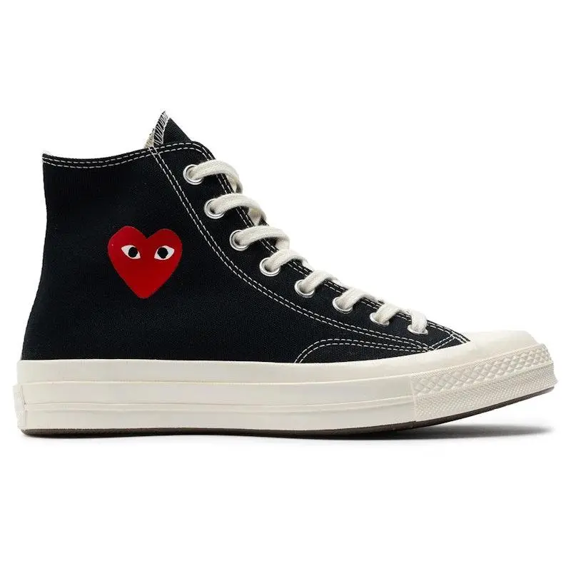 Converse Men's Chuck Taylor All Star 70 Hi Comme des Garcons PLAY Single Heart Black Shoes, from StockX
