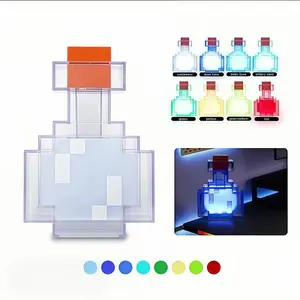 Potion Bottle Shaped Color-Changing LED Ambient Light – USB Rechargeable Night Light with 8 Lighting Modes – Ideal for Game Room and Bedroom Decor
