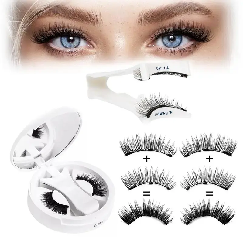 Blue Magnetic Eyelashes – Reusable Color False Lashes, Easy to Apply, No Glue Needed