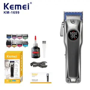 Km-1699 LCD Display Electric Hair Clipper, Ceramic Blade, High-Speed Motor 9000 Rpm, Professional Grooming Tool for Men
