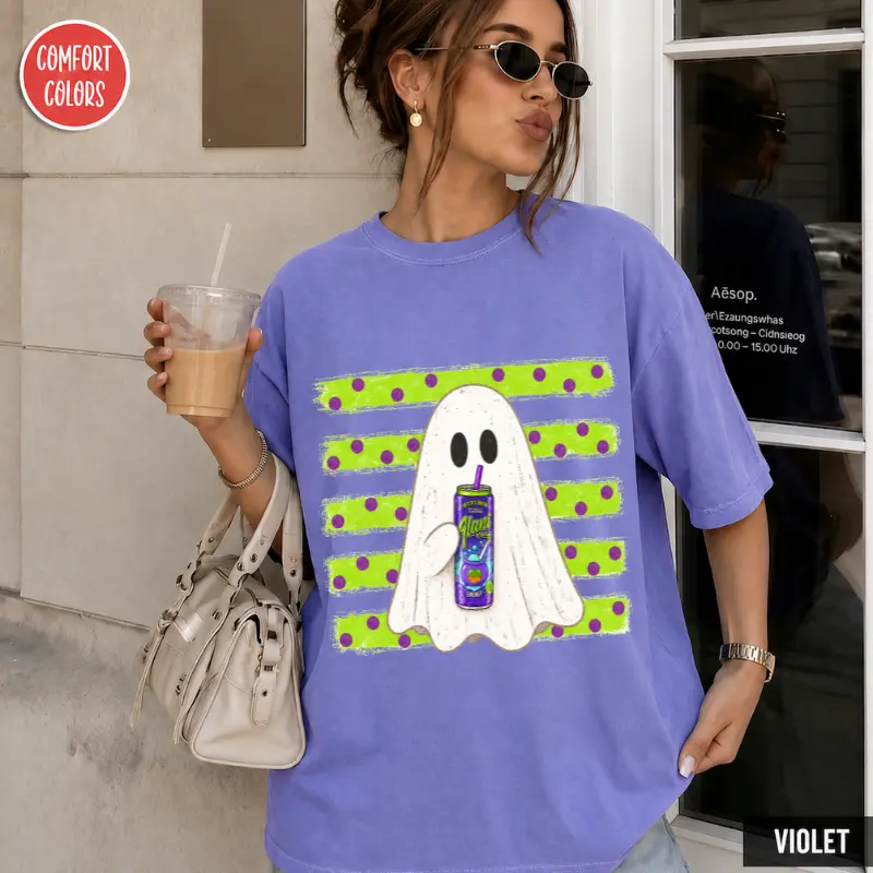 Comfort Colors Witch Brew Halloween Shirt, Cute Ghost Graphic Tee, Spooky Fall Top, Trendy Witchy Season Apparel, Vintage Halloween Outfit, Gift For Her
