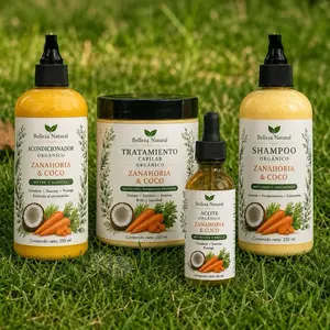 Bellaza Natural Carrot & Coconut Repair Hair Treatment - Organic Formula for Deep Conditioning & Hair Repair