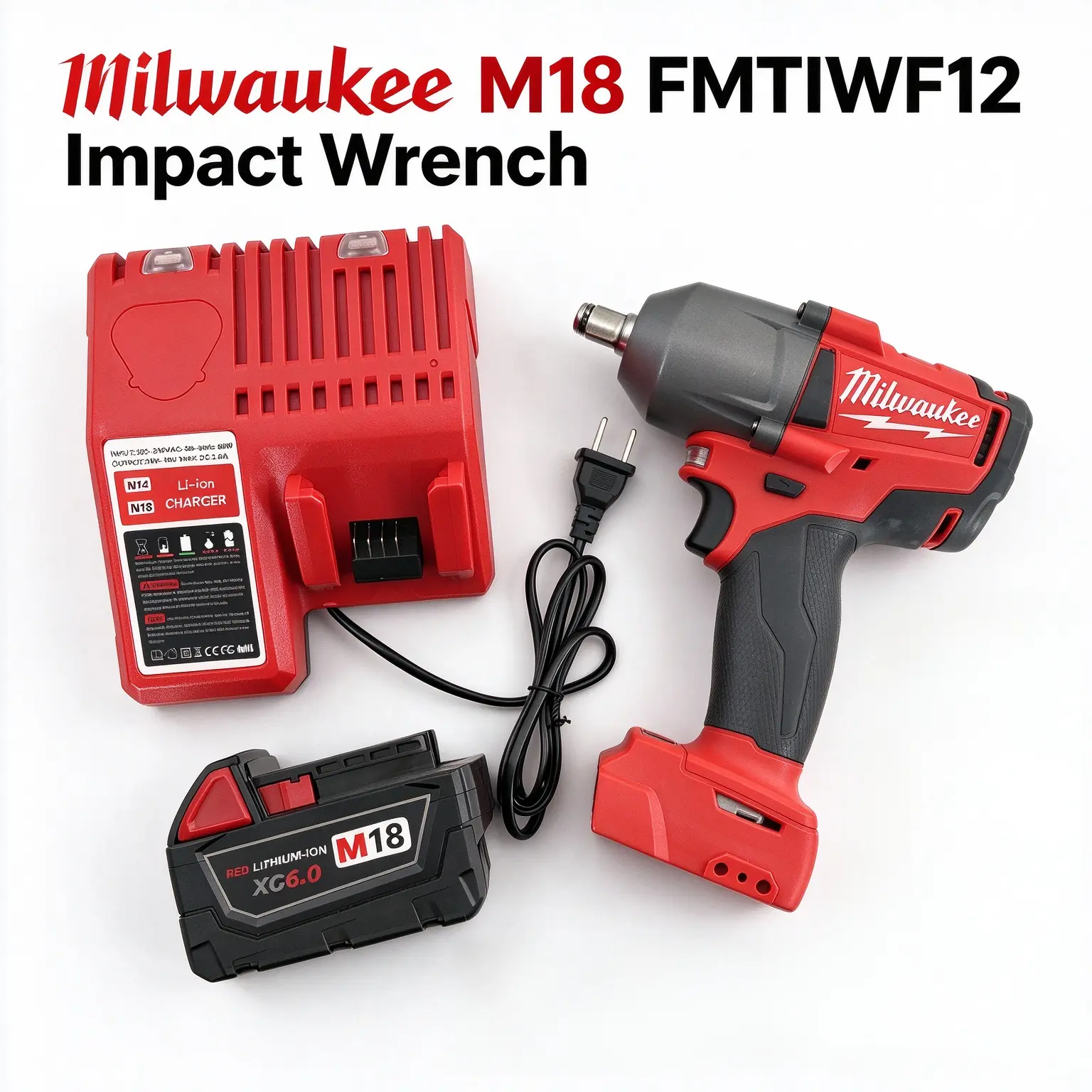 Milwaukee M18 FMTIWF12 900Nm 1/2-Inch Impact Wrench, High Torque Tool for Automotive Repair, Lug Nut Removal, Tire Changes, Mechanical Maintenance and Construction Fastening, 3-Mode Speed Control, M22 Bolt Capacity