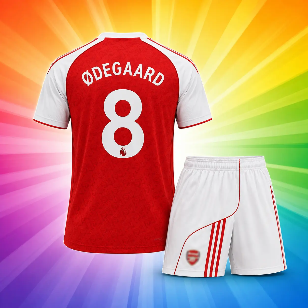 #8_ODEGAARD_RED N WHITE 2025/26Premier League Inspired Football Shirt – Classic Soccer Jersey for Dedicated Sports Fans