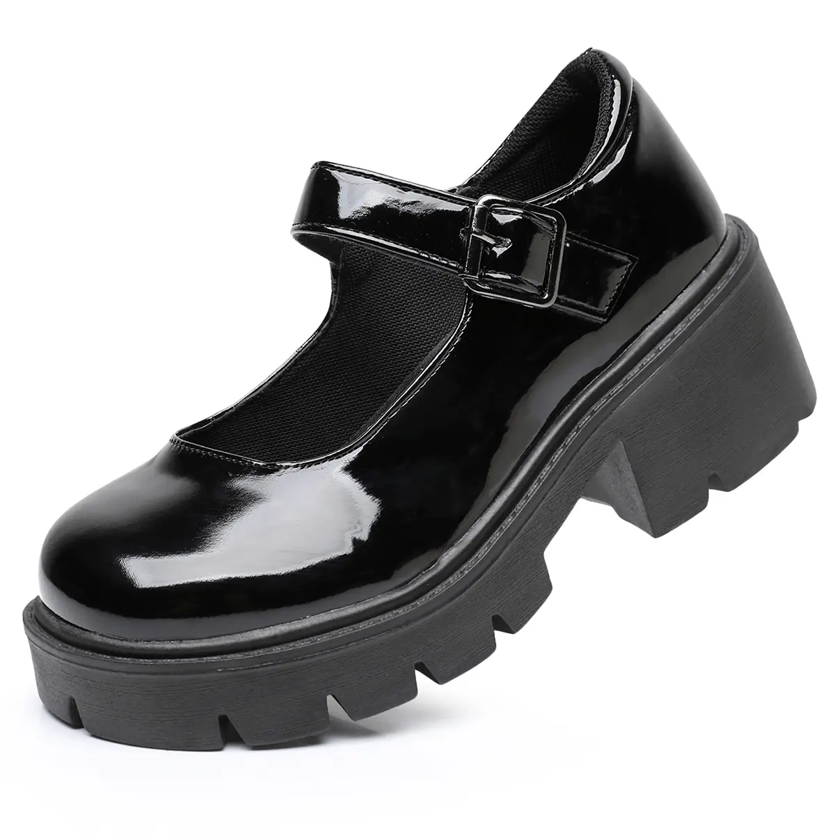 Platform Pumps Womens Mary Janes Lolita Shoes Mary Janes Ankle Strap Wedges Chunky Heel Halloween Cosplay School Students Shoes… maryjane platforms