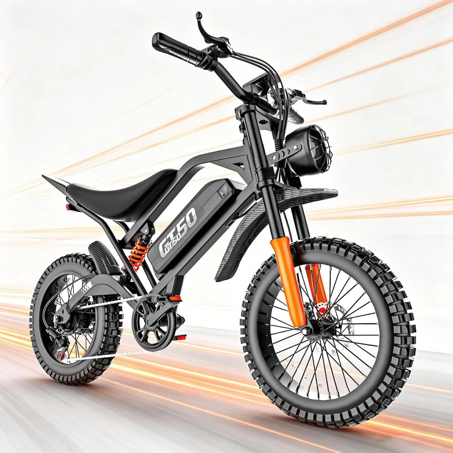Electric Dirt Bike, 5500W Peak Electric Motorcycle with 48V/30AH Battery Ebike, 40MPH, Hydraulic Brakes, Full Suspensions, 7-Speed, Mountain Off-Road E Dirt Bike for Teens & Adults