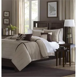 Madison Park  Dune Comforter 7 pc Set, Khaki - Queen