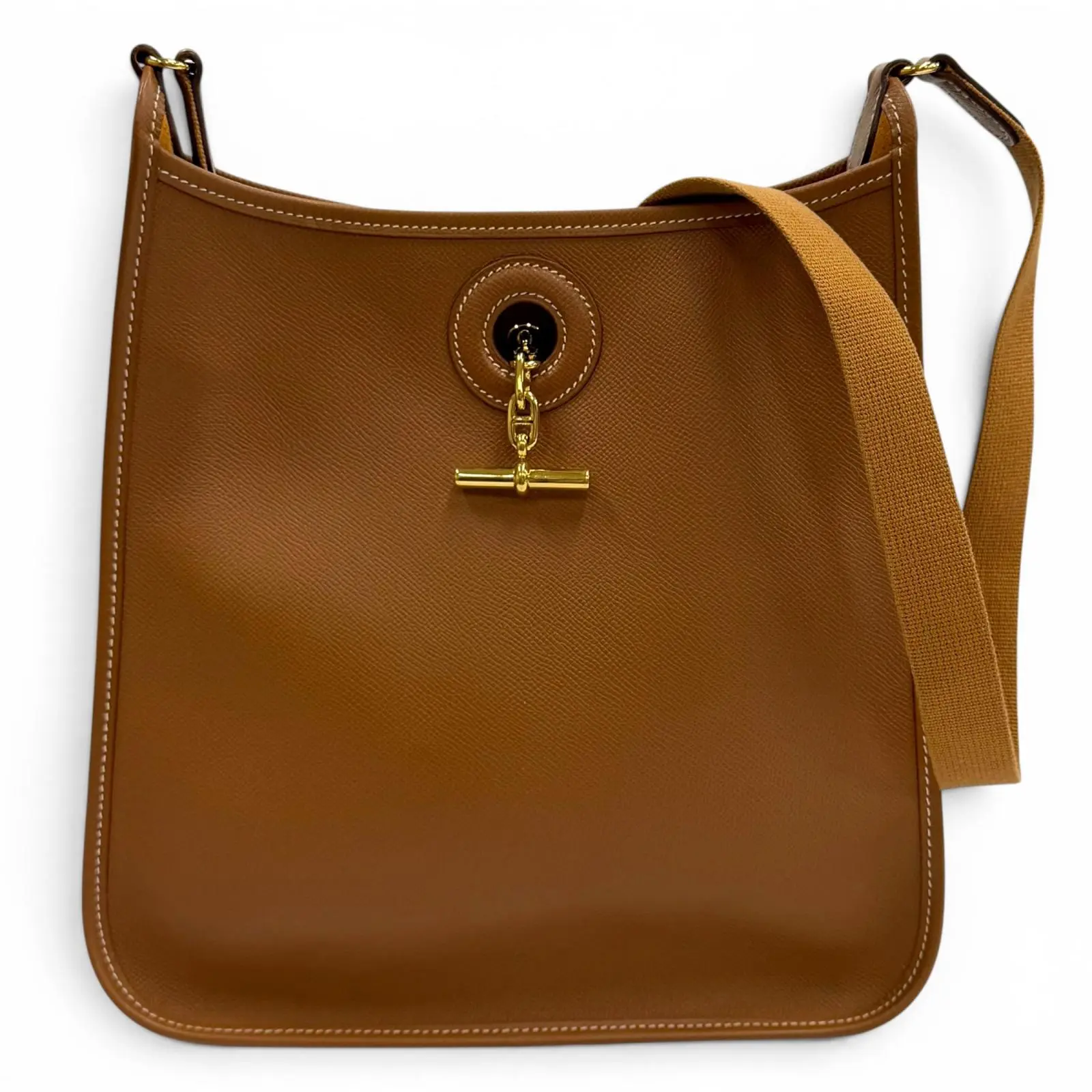 Pre-owned HERMÈS Calfskin Shoulder Bags Hermes Vespa PM Courchevel Shoulder Bag