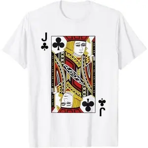 Jack of Clubs Tshirt Blackjack Cards Poker 21 J Tee shirt T-Shirt